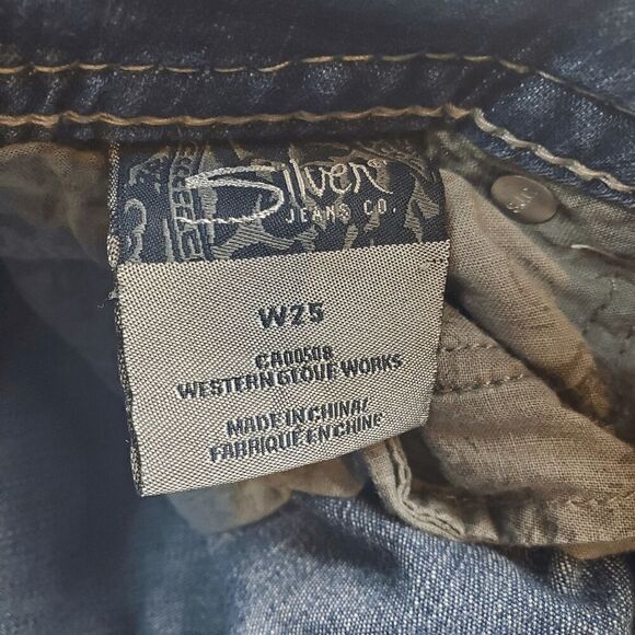 Silver Jeans Womens 25W Blue Suki Surplus Light Wash Denim Capris - Picture 3 of 12